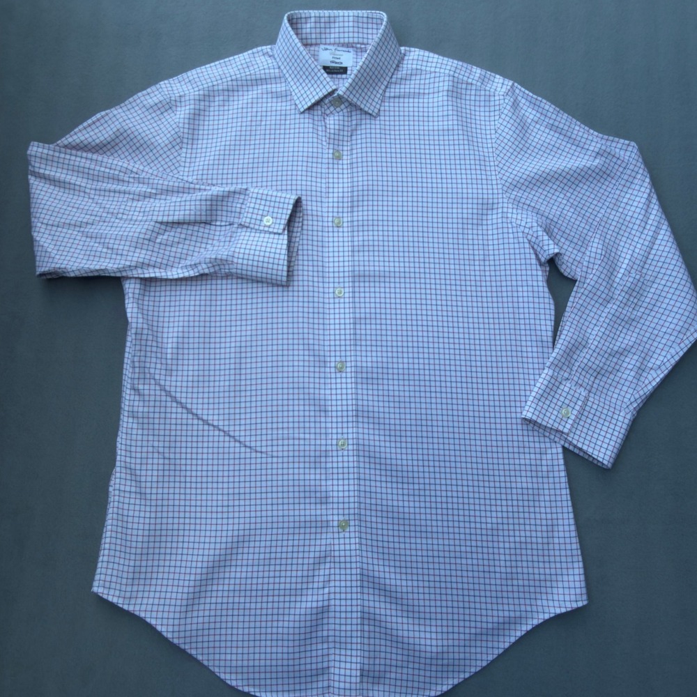 T.M. Lewin John Francomb Classics Fitted Dress Shirt 16.5 33 Non-Iron